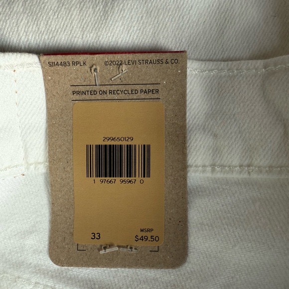 Levi's Women's White Jean Shorts - Picture 3 of 3